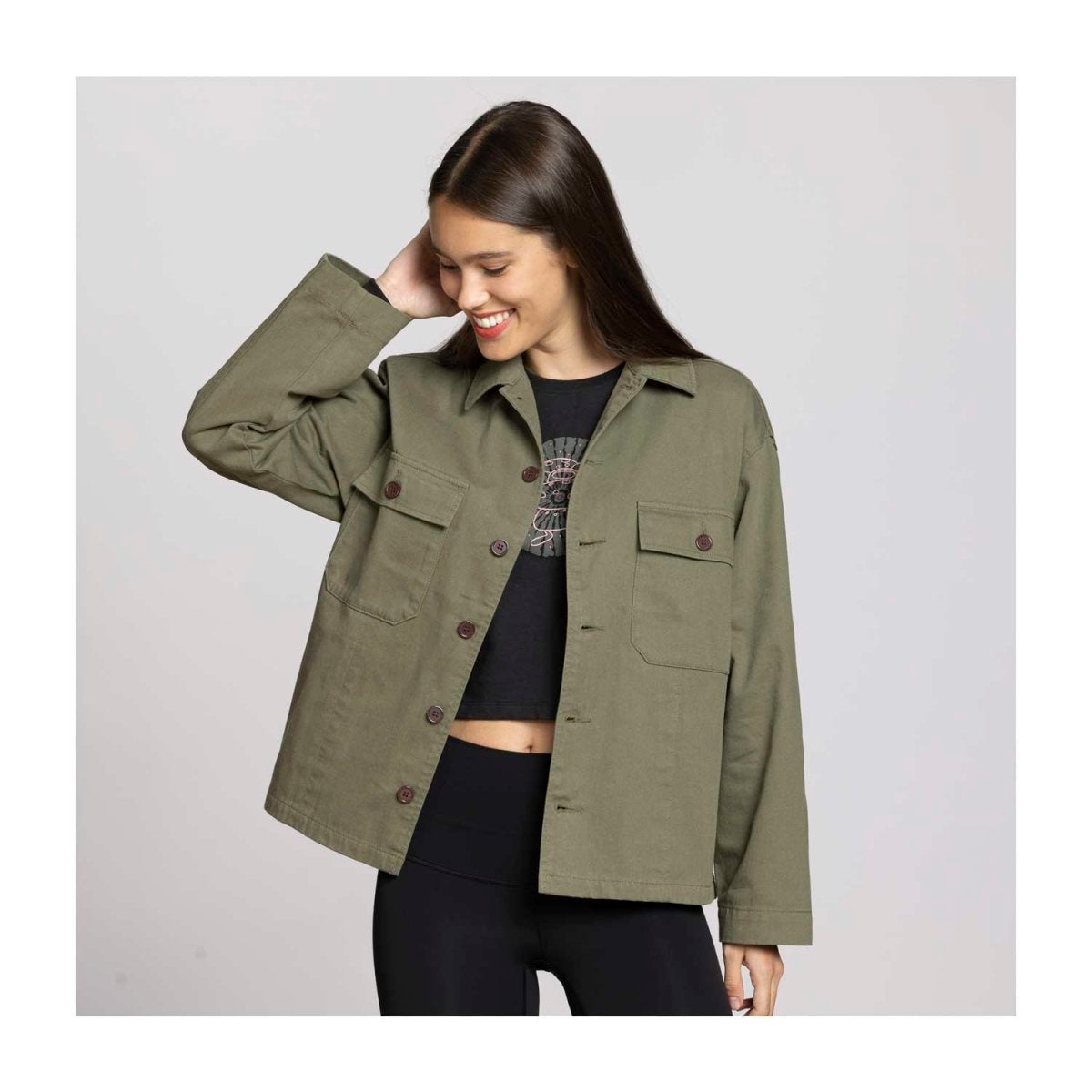 Jacket Verde de Otoño - Mujer