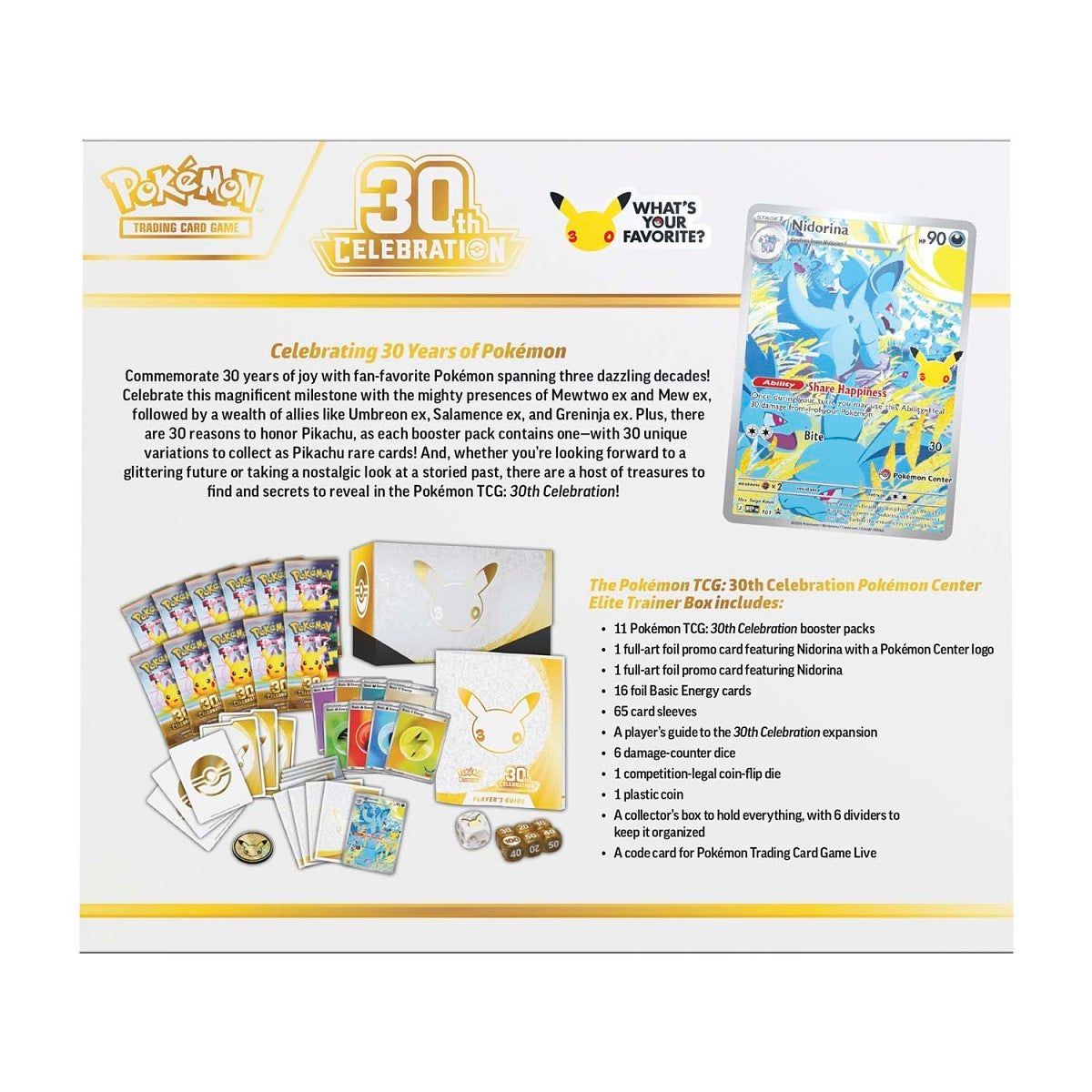 [Pre Orden] 30th Celebration Pokémon Center Elite Trainer Box