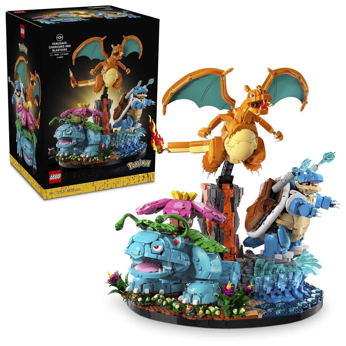 LEGO® Pokémon™ Venusaur, Charizard y Blastoise