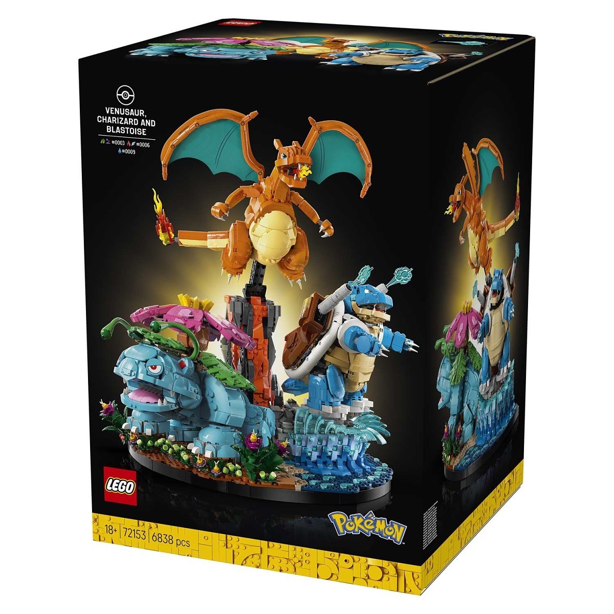 LEGO® Pokémon™ Venusaur, Charizard y Blastoise